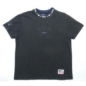 NFL‎ Staple Shirt Mens Size Medium Black New England Patriots Globe Short Sleeve